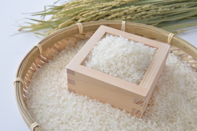 升に入ったお米