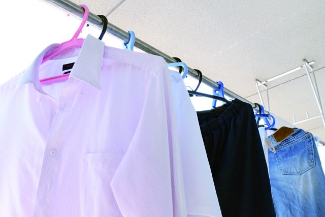 室内干し、物干し竿